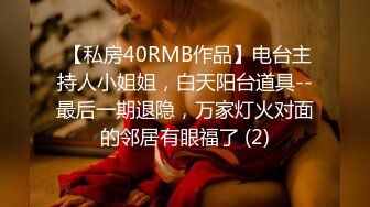  【私房40RMB作品】电台主持人小姐姐，白天阳台道具--最后一期退隐，万家灯火对面的邻居有眼福了 (2)