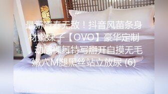 最新青春无敌！抖音风苗条身材嫩妹子【OVO】豪华定制，动感裸舞特写掰开自摸无毛嫩穴M腿黑丝站立放尿 (6)