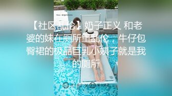 【社区乱伦】奶子正义 和老婆的妹在厕所里乱伦，牛仔包臀裙的极品巨乳小姨子就是我的厕所